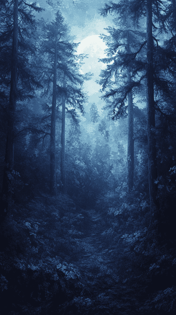 18 Dark Blue Wallpapers That Make Your Phone Stand Out 9 Mystical Forest