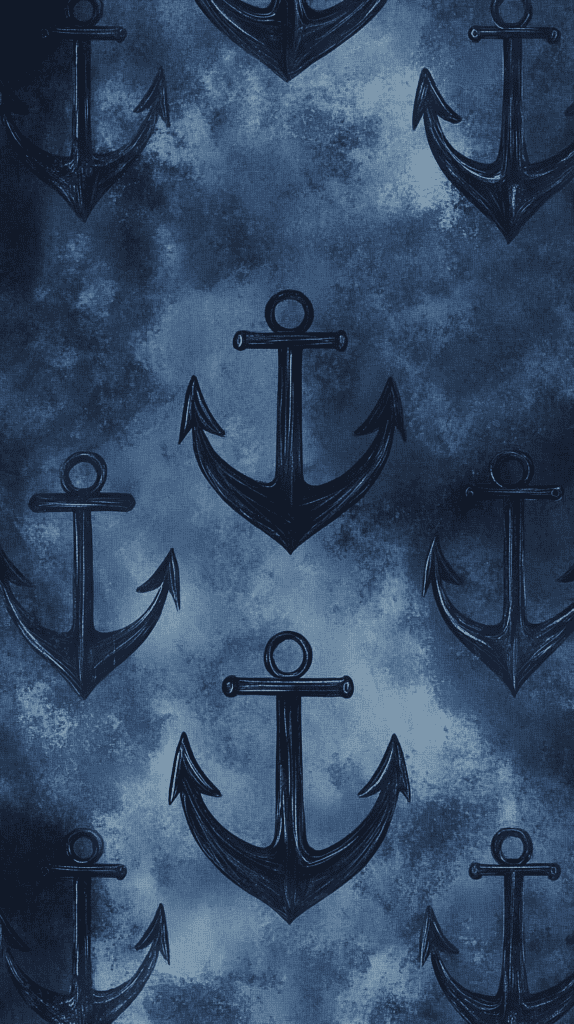 18 Dark Blue Wallpapers That Make Your Phone Stand Out 41 Nautical Blue Anchors 2