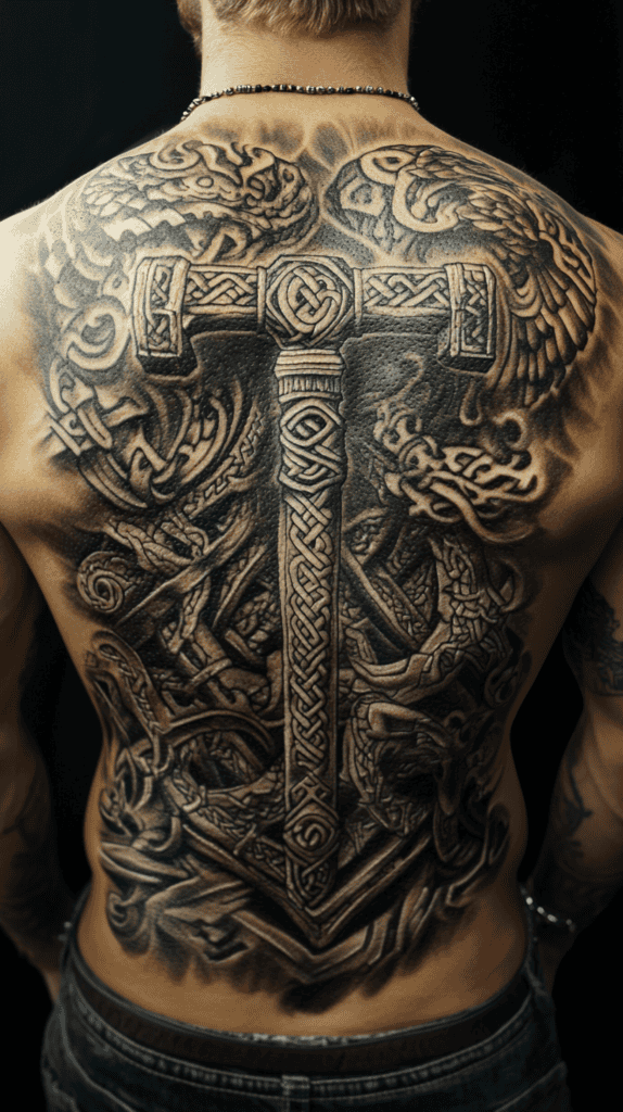 The Art of Ink: 23 Inspirational Back Tattoos for Men 17 Norse Mythology 2