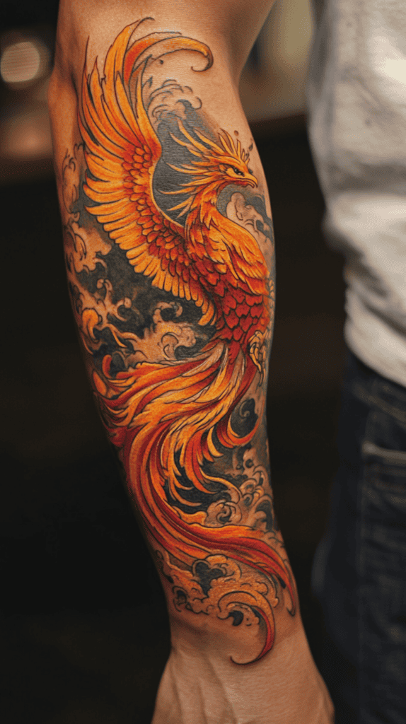 From Samurai to Dragons: 19 Stunning Japanese Tattoo Ideas for Men 14 Phoenix