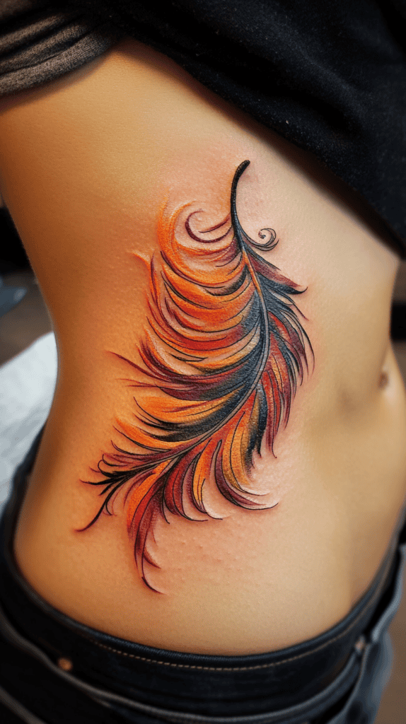 38 Creative Tattoo Ideas for Women 46 Phoenix Feather 2