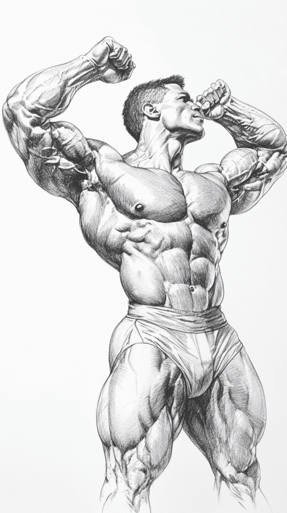19 Creative Body Sketch Ideas Every Artist Should Try 36 Powerful Bodybuilder Stance 2
