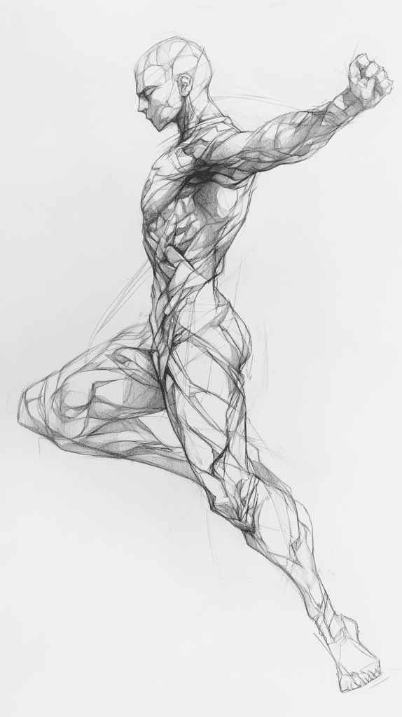 19 Creative Body Sketch Ideas Every Artist Should Try 22 Powerful Warrior Pose 2