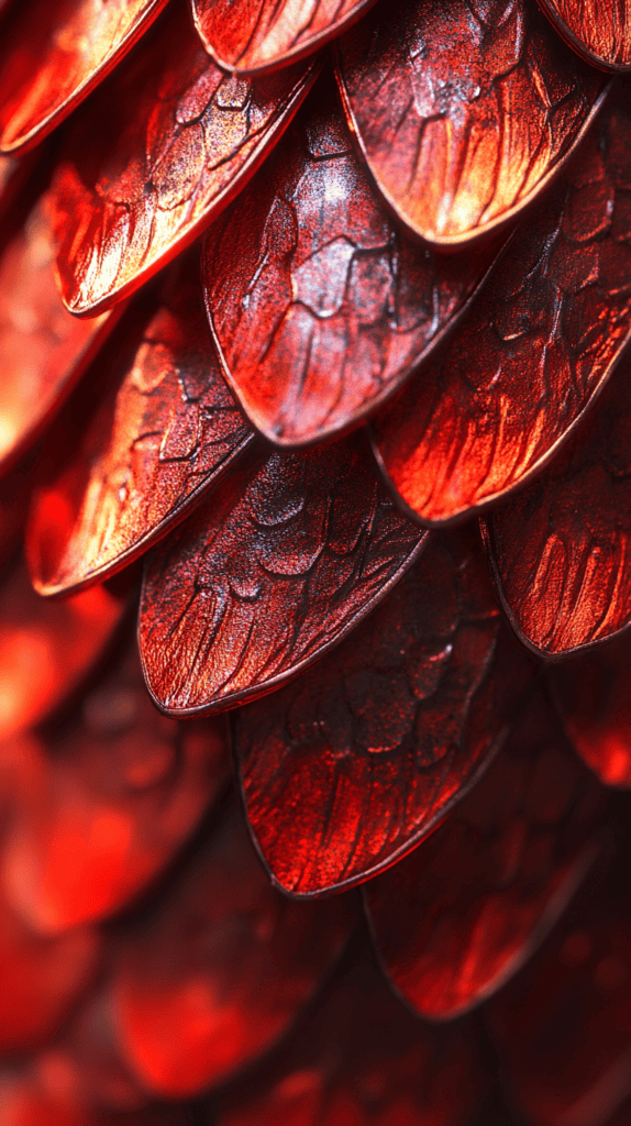 The Most Gorgeous Red Wallpapers Ever—And They're Free! 16 Red Dragon Scales With Metallic Sheen
