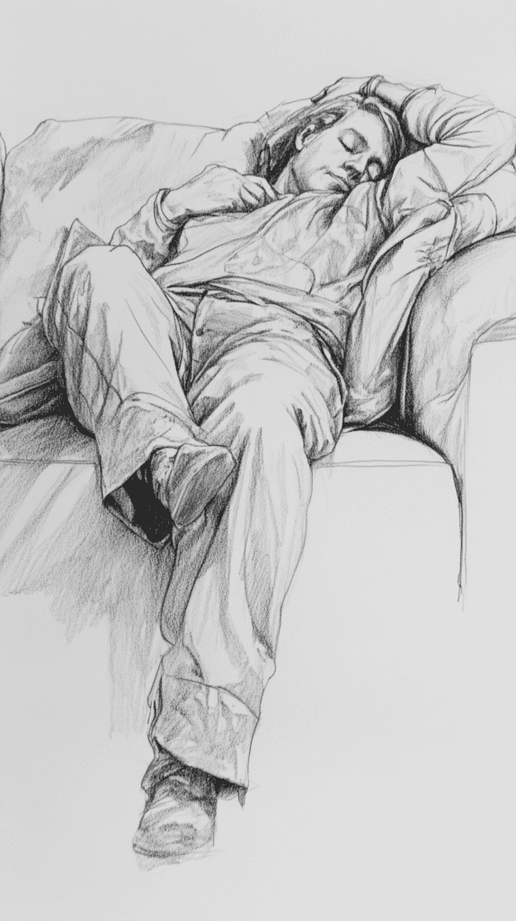 19 Creative Body Sketch Ideas Every Artist Should Try 37 Relaxed Reclining Pose