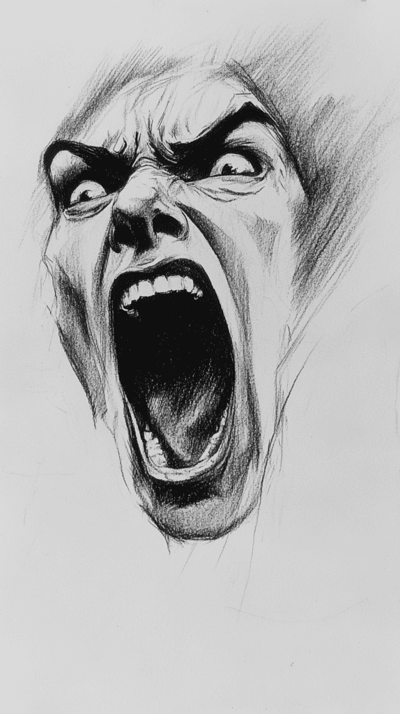 30 Grunge Drawing Ideas for Real Depth and Texture 13 Screaming Faces 3