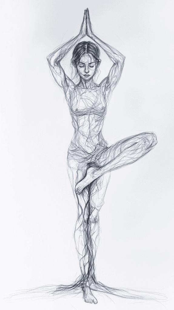 19 Creative Body Sketch Ideas Every Artist Should Try 10 Serene Yoga Pose