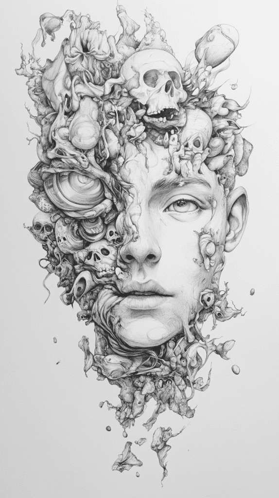 Bored with Your Sketchbook? 20 Drawing Ideas to Revive Your Creativity 45 Surreal Self Portraits 3