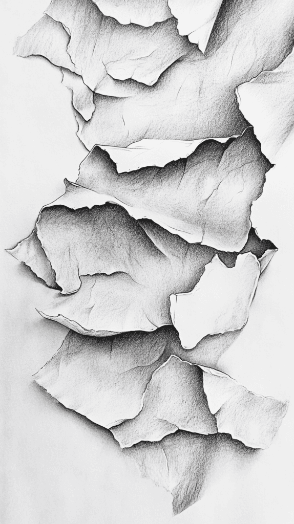 30 Grunge Drawing Ideas for Real Depth and Texture 31 Torn Paper