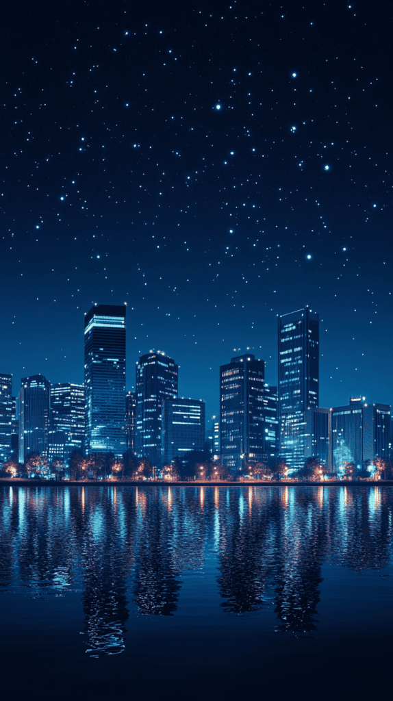 18 Dark Blue Wallpapers That Make Your Phone Stand Out 34 Urban Nightscape 2