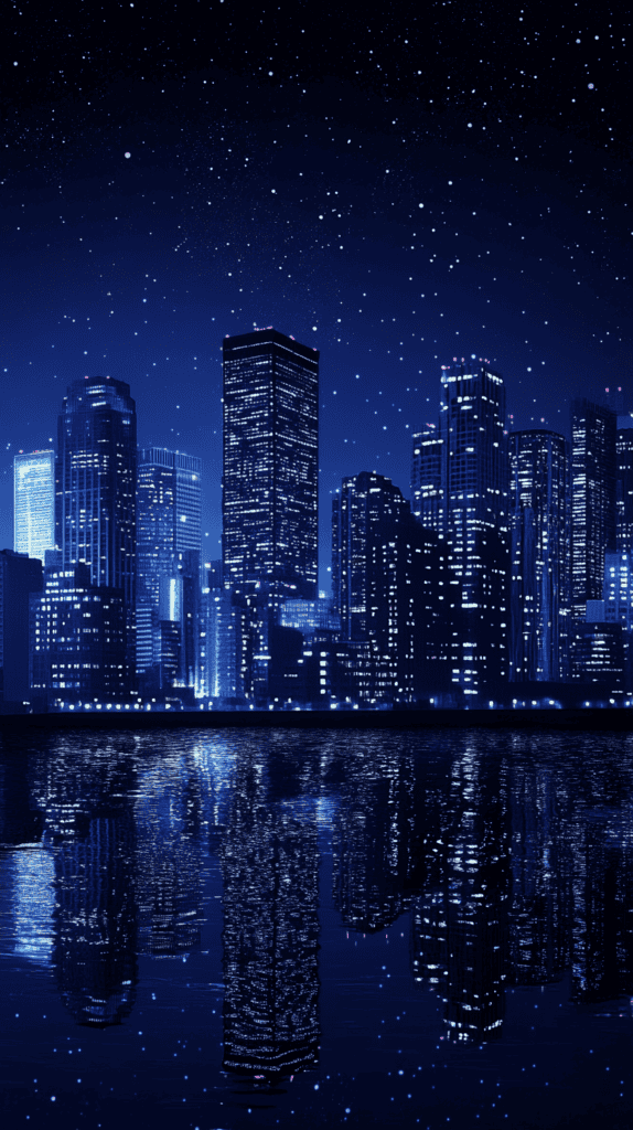 18 Dark Blue Wallpapers That Make Your Phone Stand Out 33 Urban Nightscape