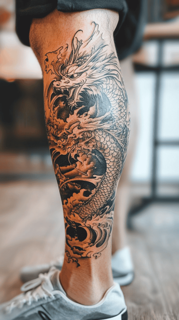 From Samurai to Dragons: 19 Stunning Japanese Tattoo Ideas for Men 42 Water Dragon Mizuryu 2