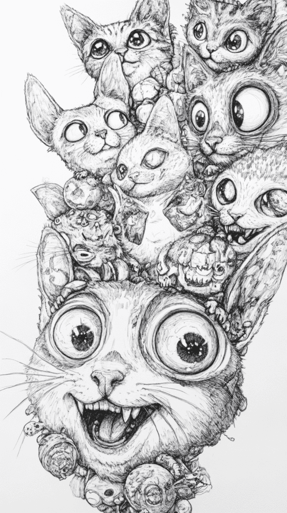 Unlocking the Artist Within: 21 Must-Try Doodle Drawing Ideas 2 Whimsical Animal Faces