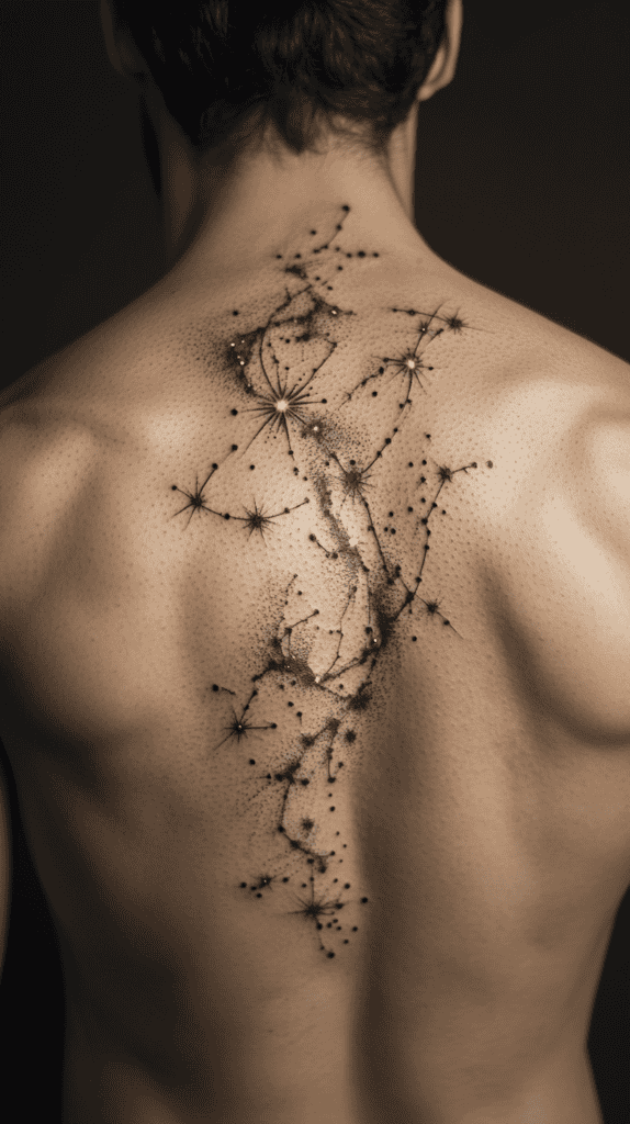 The Art of Ink: 23 Inspirational Back Tattoos for Men 24 Zodiac Constellations
