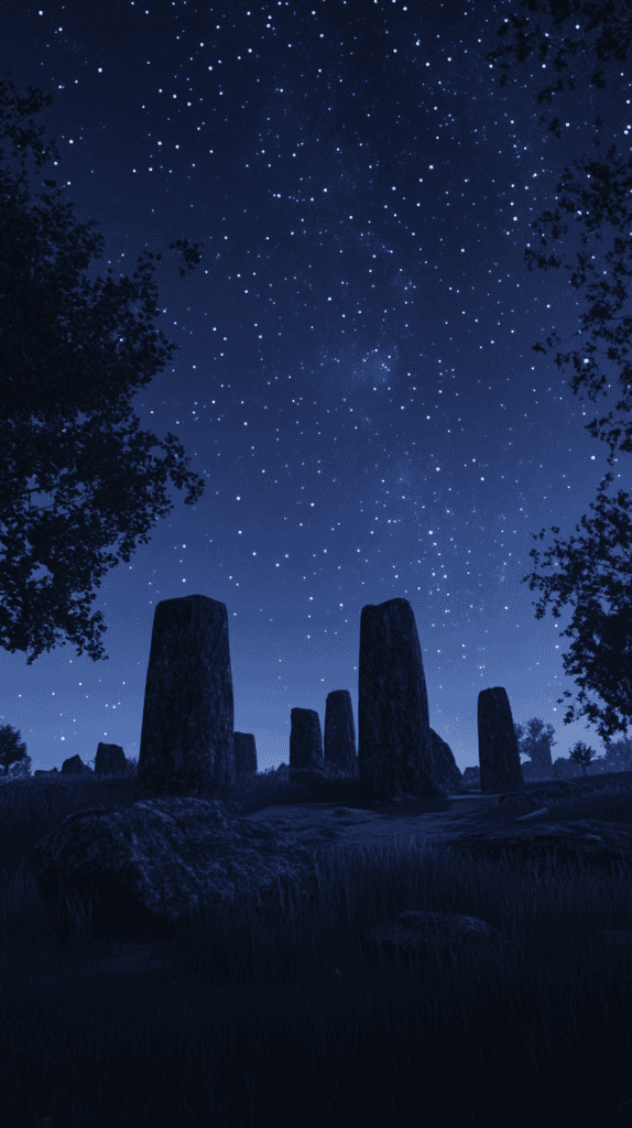 From Dusk Till Dawn: 21 Night-Inspired Wallpapers That Will Illuminate Your Phone 40 Ancient Stone Circle Under Stars 2