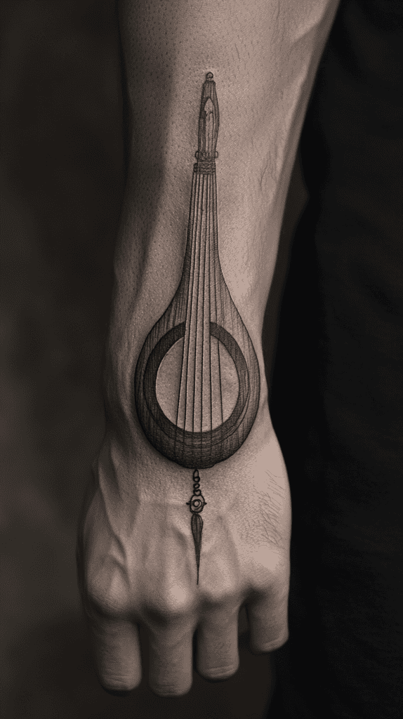 Modern Spartan: 18 Greek Tattoo Ideas Every Man Should Consider 17 Apollos Lyre 2 1