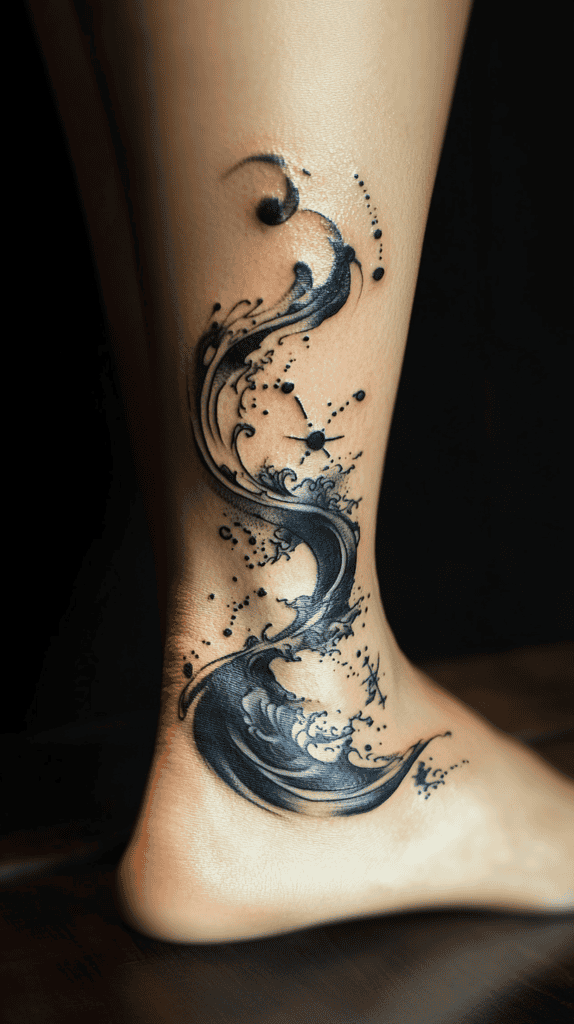 Discover Your Perfect Celestial Ink: Zodiac Tattoo Ideas for Women 29 Aquarius The Innovators Waves 2