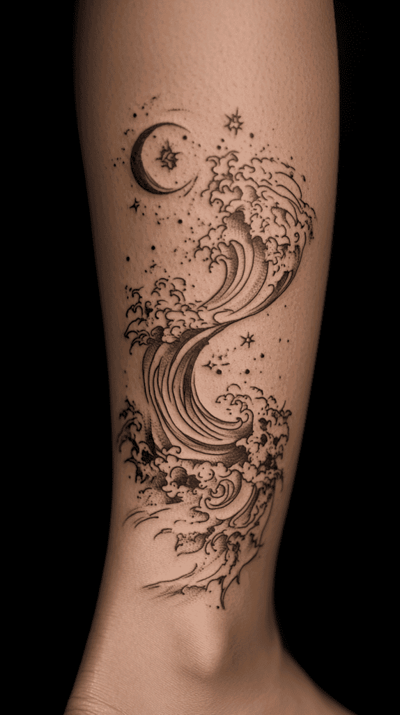 Discover Your Perfect Celestial Ink: Zodiac Tattoo Ideas for Women 28 Aquarius The Innovators Waves