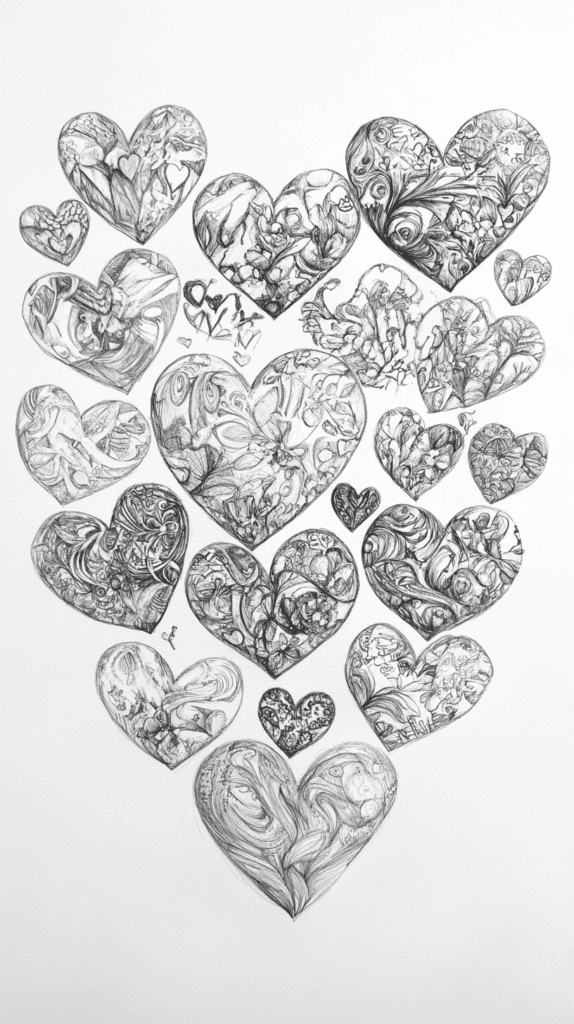 Unlock Your Heart: 18 Romantic Drawing Ideas That Capture Love Perfectly 37 Artistic Heart Doodles 2