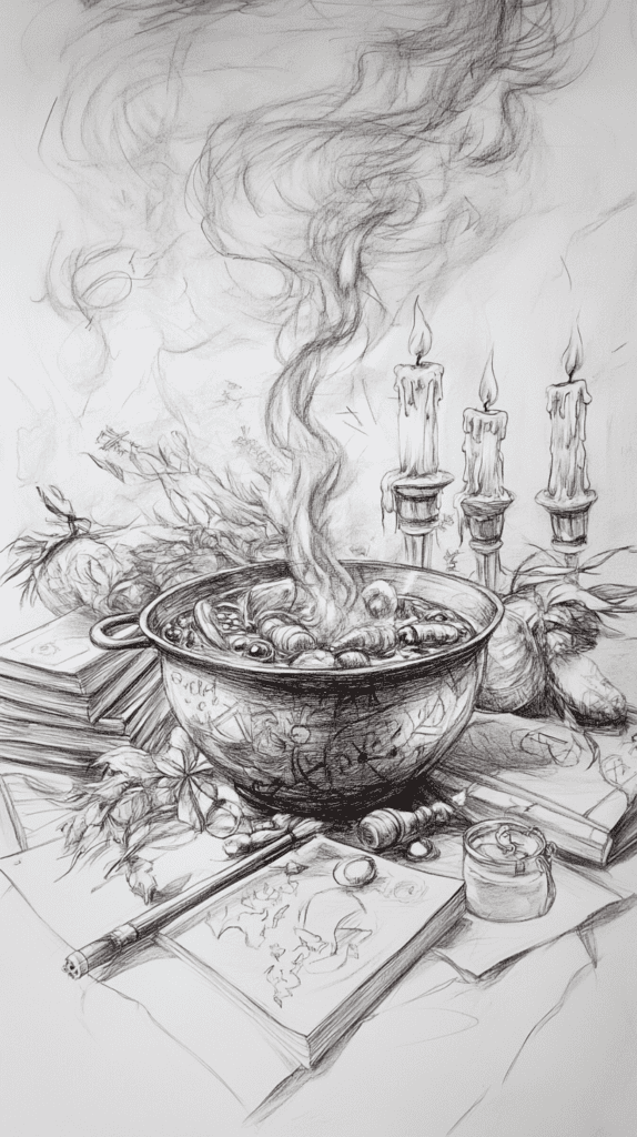 From Eerie to Enchanting: 16 Halloween Drawing Ideas You Never Imagined 10 Bewitching Witchs Brew