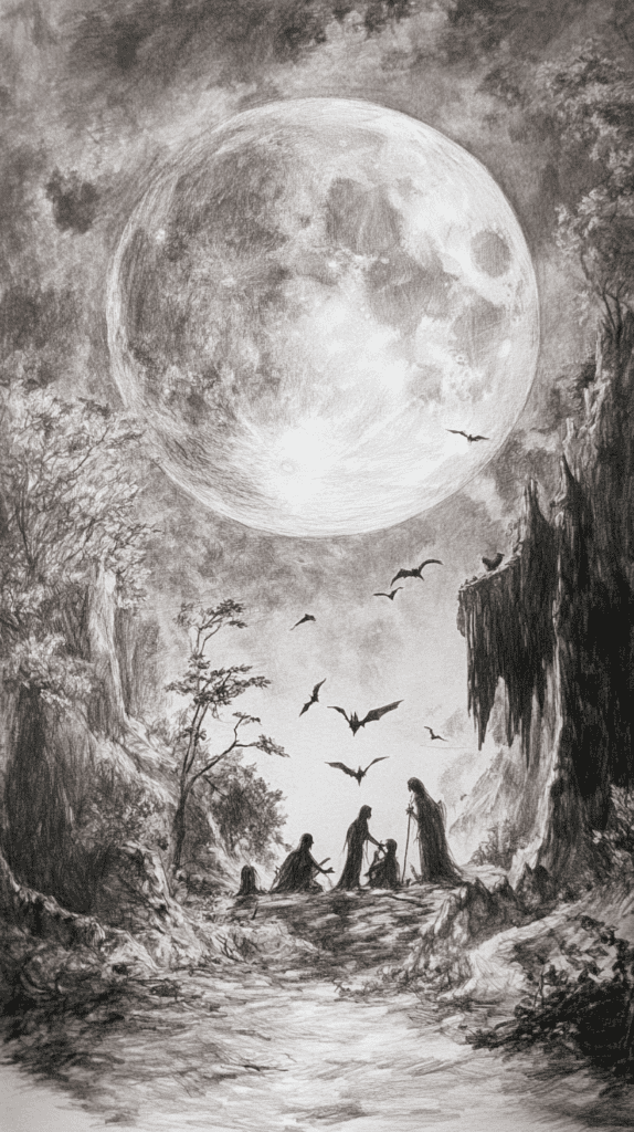 Mystery and Darkness: 17 Vampire Drawing Ideas to Inspire Your Next Masterpiece 21 Blood Moon Ritual 3