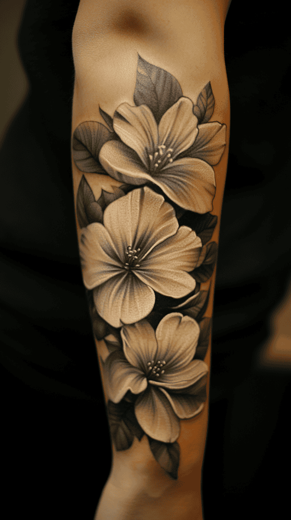 35 Forearm Tattoos for Women Worth Considering 3 Blossom of Strength 2