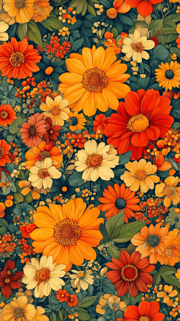 18 Floral Wallpapers to Revamp Your Phone Screen 5 Bold Botanical Splendor