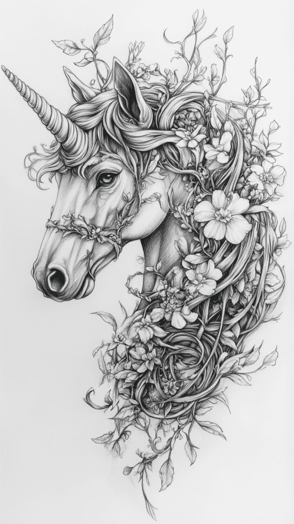 Get Inspired: 19 Unexpected Ways to Draw Unicorns Like a Pro 7 Botanical Unicorn Fusion