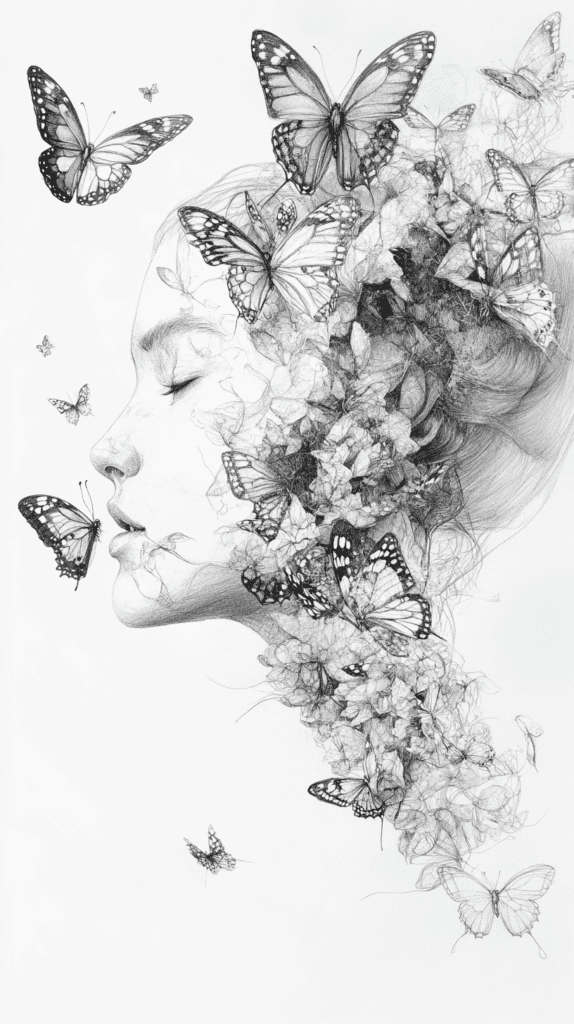 These 30 Trippy Drawing Ideas That Will Revolutionize Your Art 30 Butterflies in Reverse 1