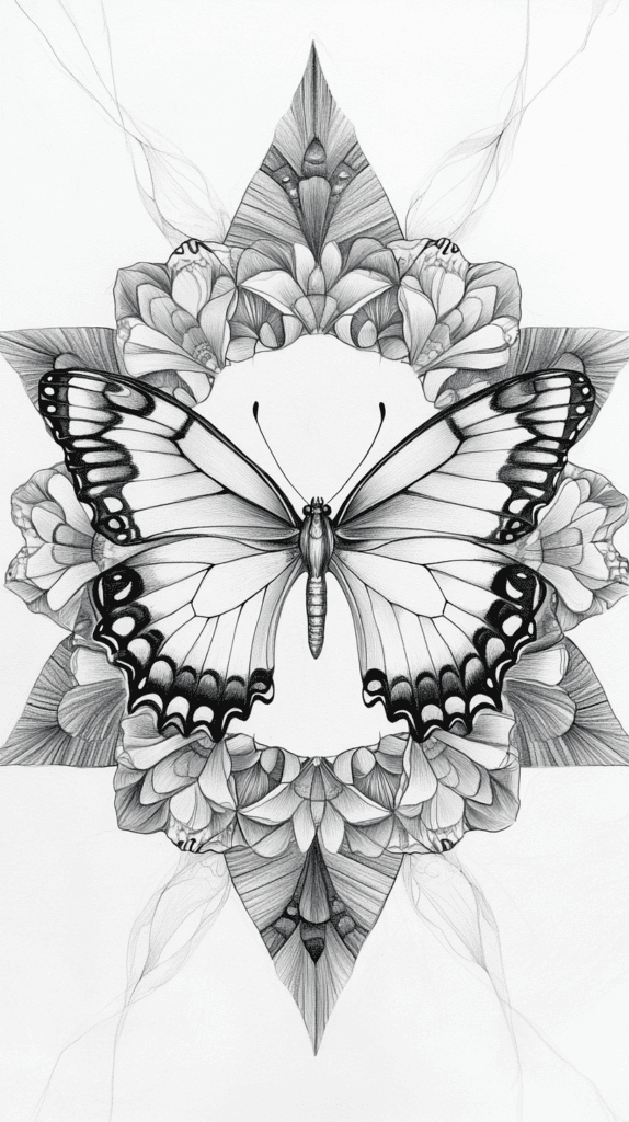 Bored of the Usual? Discover 16 Fresh Butterfly Drawing Concepts 41 Butterfly Mandala 3