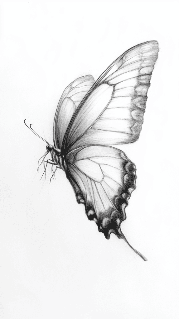 Bored of the Usual? Discover 16 Fresh Butterfly Drawing Concepts 38 Butterfly in Motion 3
