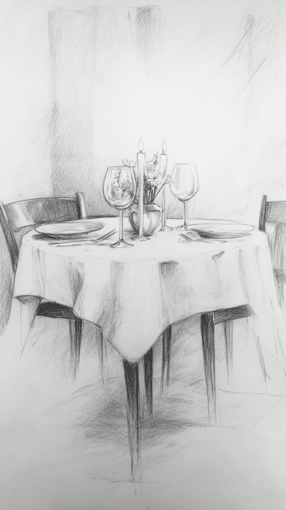 Unlock Your Heart: 18 Romantic Drawing Ideas That Capture Love Perfectly 10 Candlelit Dinner for Two 2
