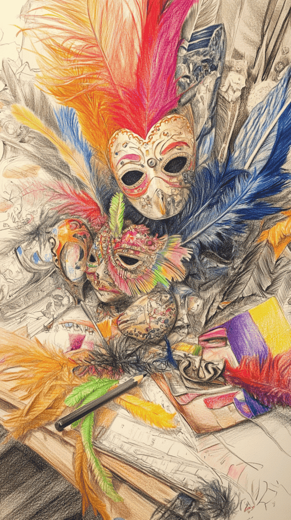 The Magic of Anime: 18 Drawing Ideas That Will Captivate Your Imagination 41 Carnival Mask Maker 2