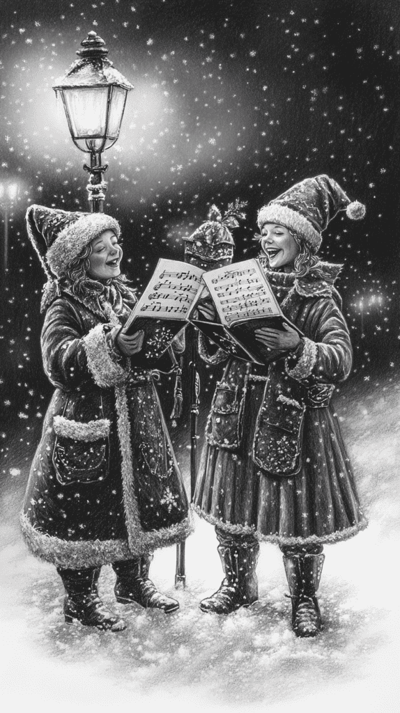 15 Christmas Drawing Ideas to Try This Holiday Season 18 Caroling Christmas Elves