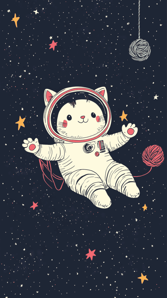 20 Hilarious Phone Wallpapers That Make Every Unlock Better 5 Cat Astronaut