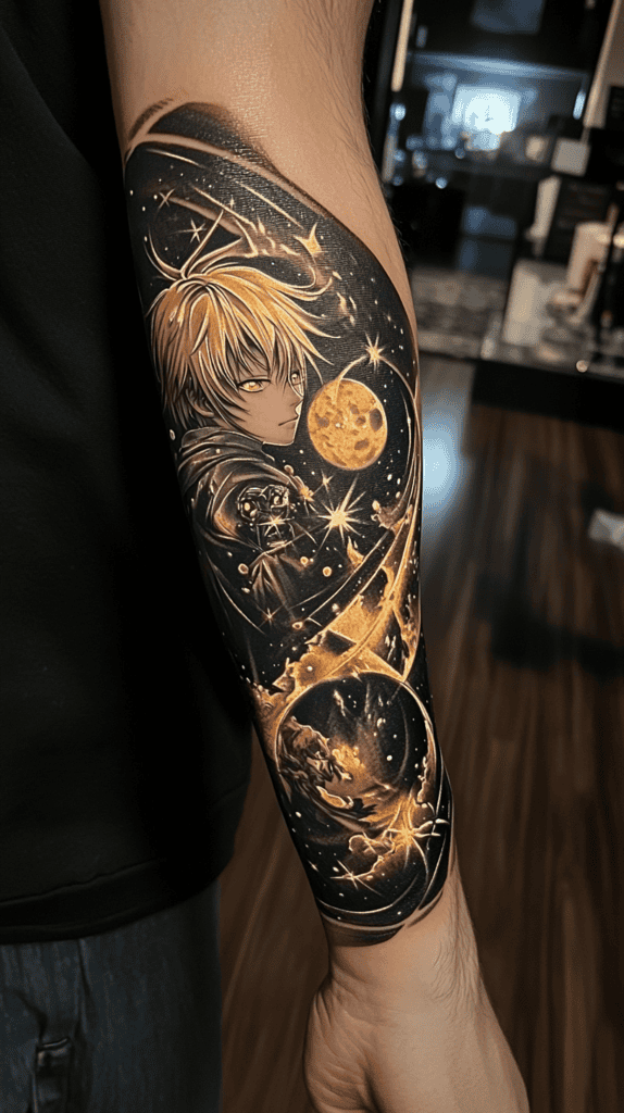 20 Anime-Inspired Tattoo Designs That Speak Without Words 39 Celestial Anime Themes 3