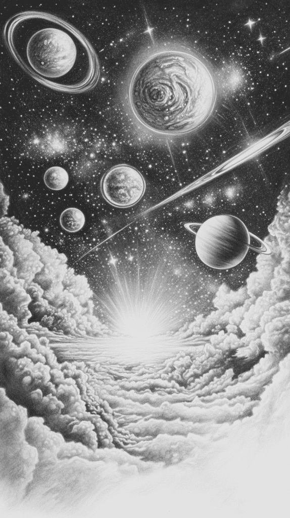 Heavenly Art: 17 God-Inspired Sketch Ideas to Awaken Your Creativity 19 Celestial Bodies 2