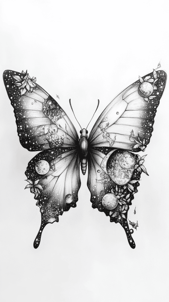 Bored of the Usual? Discover 16 Fresh Butterfly Drawing Concepts 20 Celestial Butterfly 2