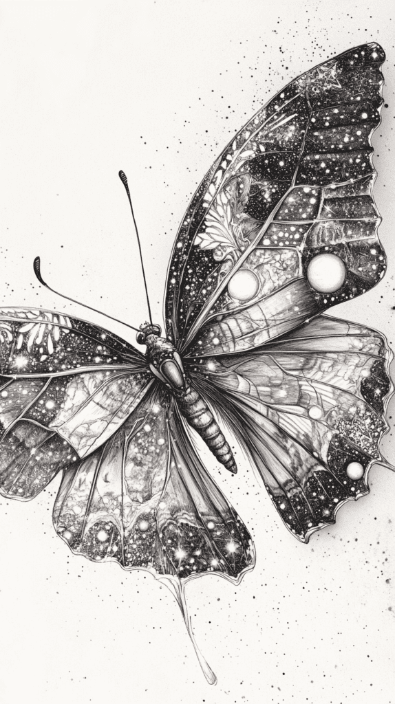 Bored of the Usual? Discover 16 Fresh Butterfly Drawing Concepts 21 Celestial Butterfly 3