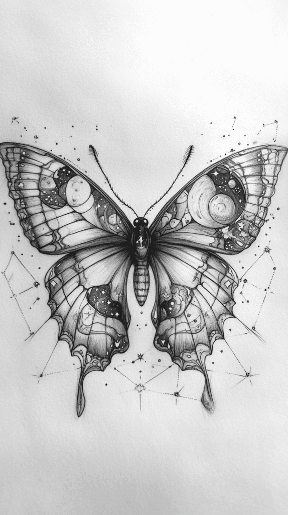 Bored of the Usual? Discover 16 Fresh Butterfly Drawing Concepts 19 Celestial Butterfly