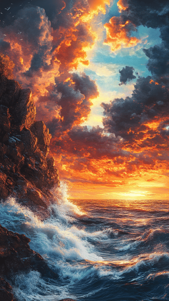 18 Sunset Phone Wallpapers That Elevate Your Screen 24 Coastal Cliffs