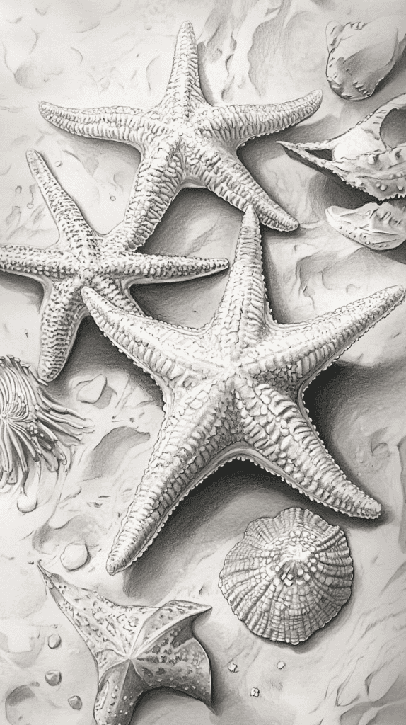 Explore the Depths: 19 Underwater Drawing Ideas You Haven't Tried Yet 32 Colorful Starfish Patterns