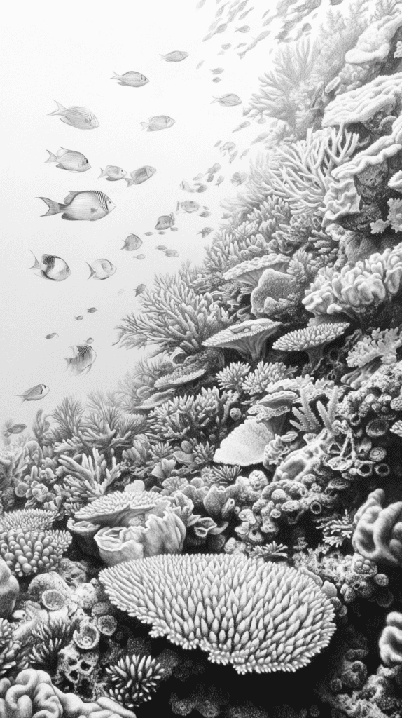 Dive Deep: 18 Ocean-Inspired Drawing Ideas That Will Captivate Your Imagination 9 Coral Reef Colors 3