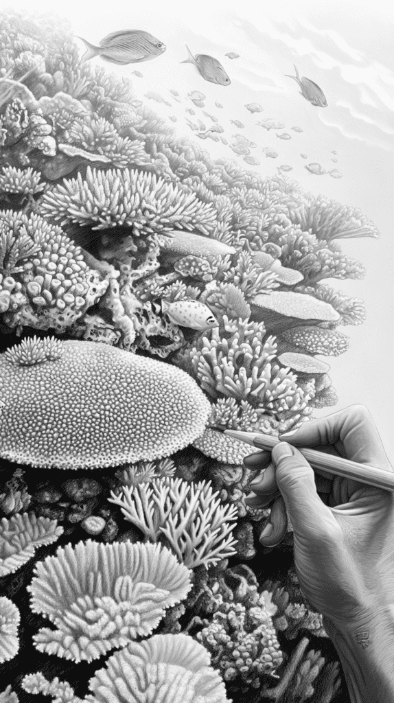 Dive Deep: 18 Ocean-Inspired Drawing Ideas That Will Captivate Your Imagination 7 Coral Reef Colors