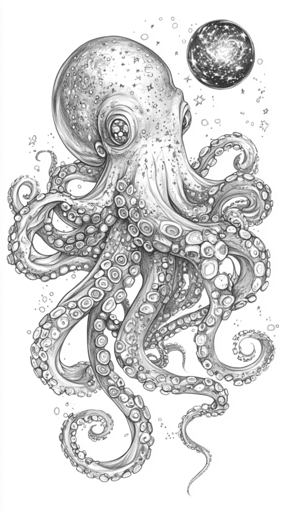 These 30 Trippy Drawing Ideas That Will Revolutionize Your Art 17 Cosmic Ocean Creatures 2