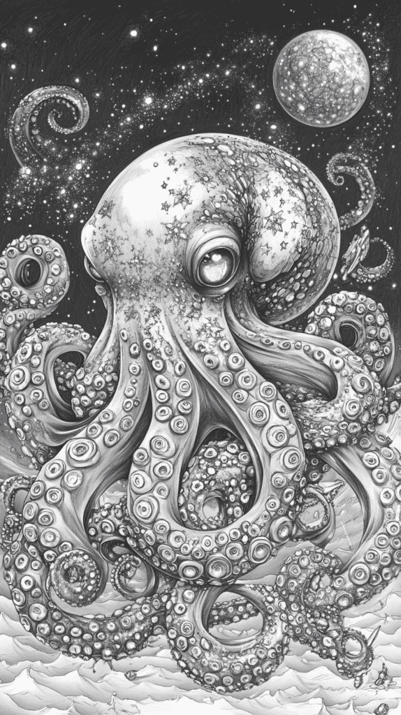 These 30 Trippy Drawing Ideas That Will Revolutionize Your Art 18 Cosmic Ocean Creatures 3
