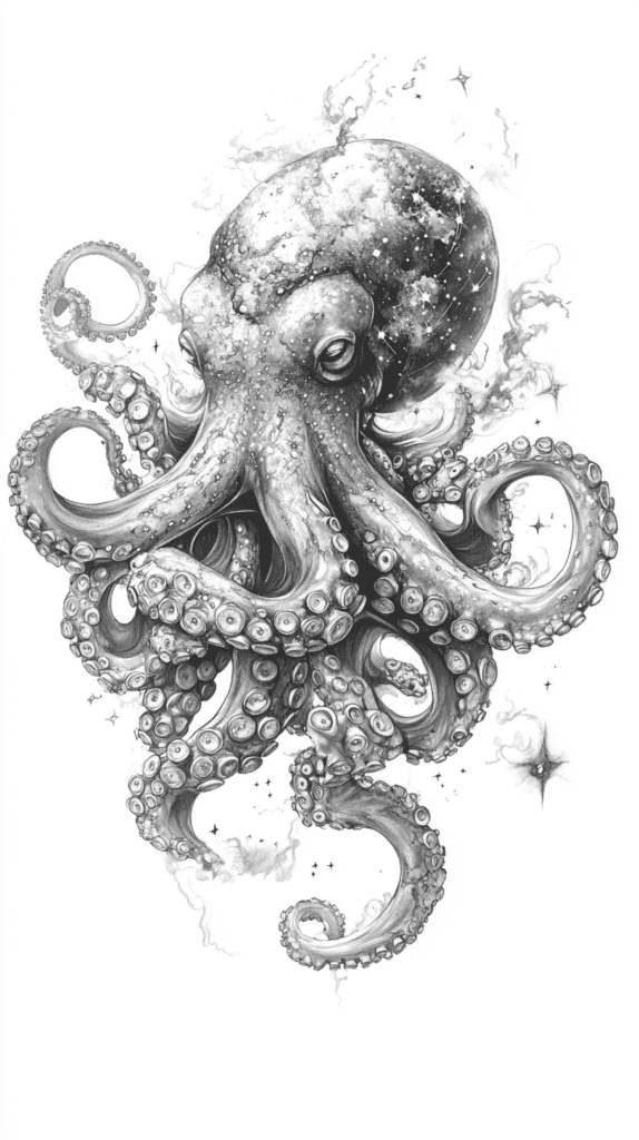 These 30 Trippy Drawing Ideas That Will Revolutionize Your Art 16 Cosmic Ocean Creatures