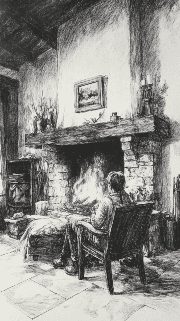 Unlock Your Heart: 18 Romantic Drawing Ideas That Capture Love Perfectly 31 Cozy Fireplace Moment