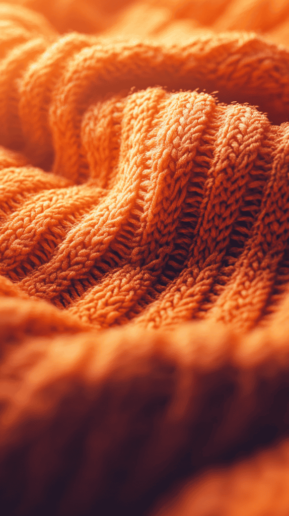 18 Orange Wallpapers to Refresh Your Phone's Look 16 Cozy Knitted Warmth 3