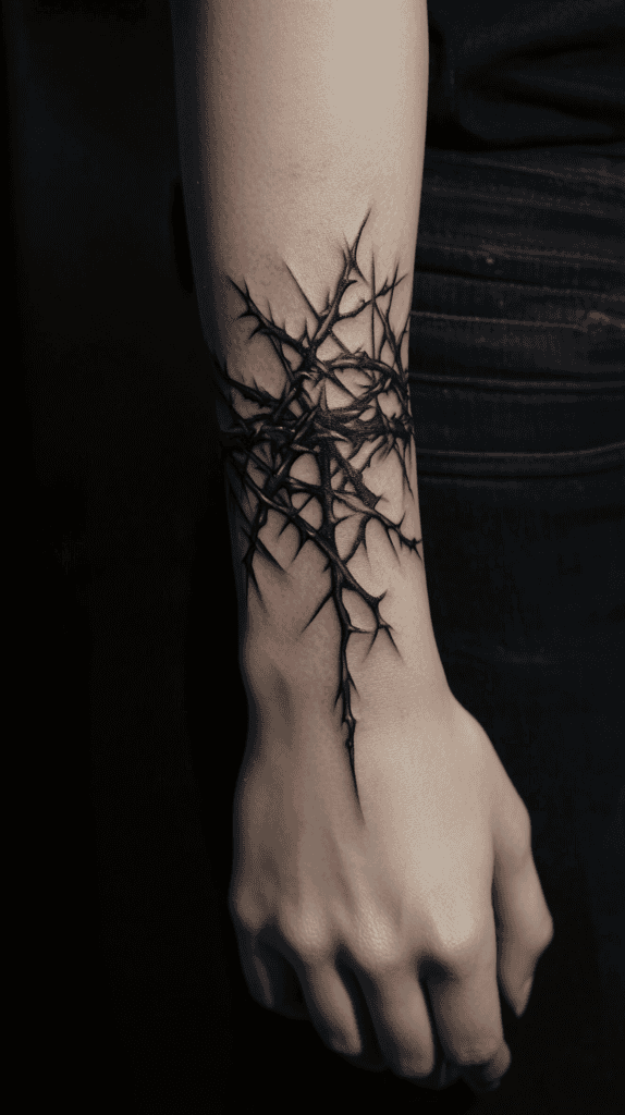 18 Emo Tattoo Ideas Worth Considering for Self-Expression 40 Crown of Thorns 3
